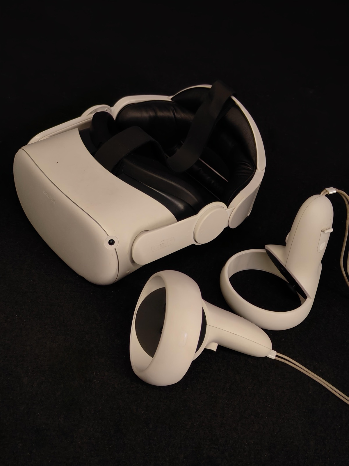 Guest playing on a Meta Quest 2 VR headset at Club Exotism